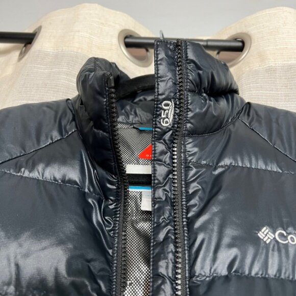 Columbia 650 Down Filled Interchange Puffer Coat Omni Heat Women's Large Black - Picture 9 of 13